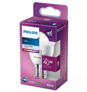 Bec LED PHILIPS 8718699771836, E14, 5W, 520lm, 4000K