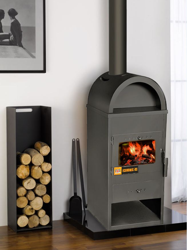 Semineu economic pe lemne BS, 9 KW, 44.5 x 37.5 x 97 cm