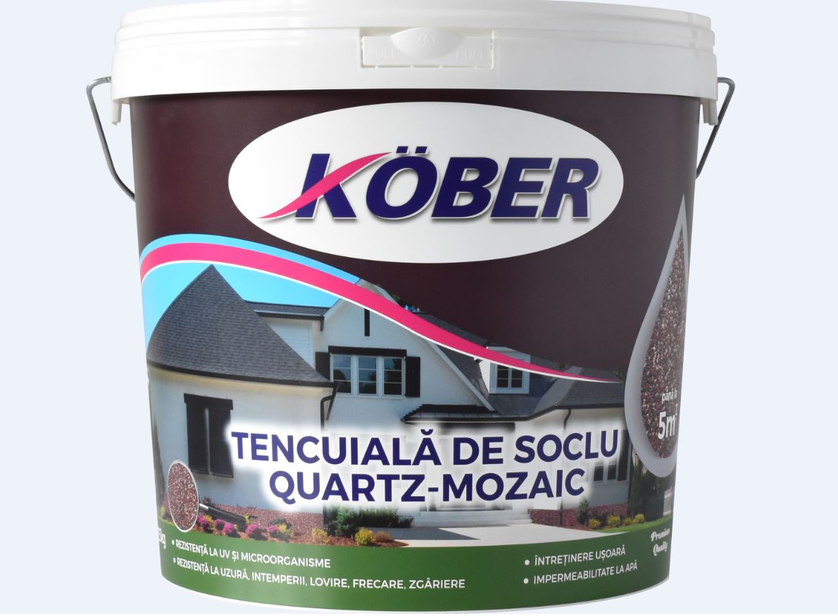 Tencuiala decorativa mozaicata  de soclu, 25 kg, C129  Kober