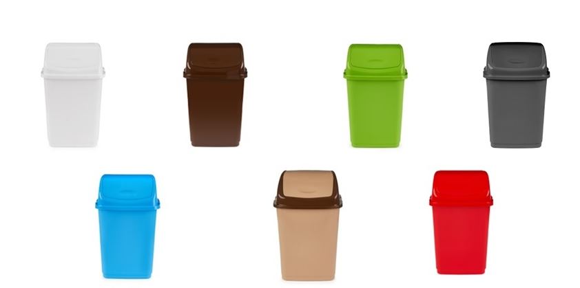 Cos de gunoi PLASTINA Fantasy, plastic, 5 l, diverse culori