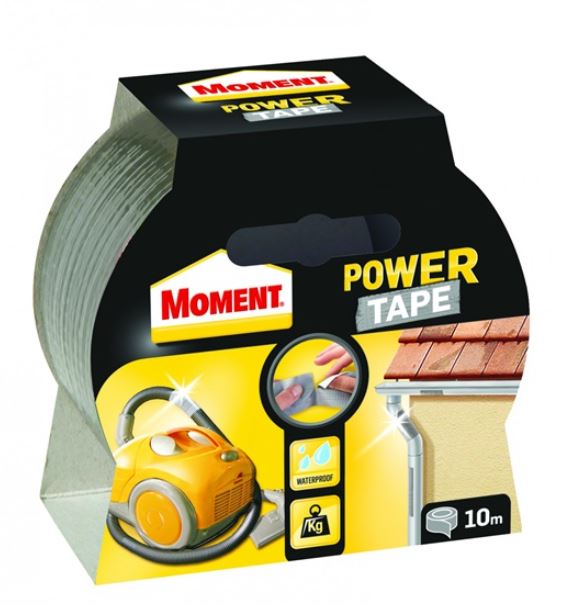 Banda auto-adeziva Moment Power Tape, 10 mm x 50 m, argintiu