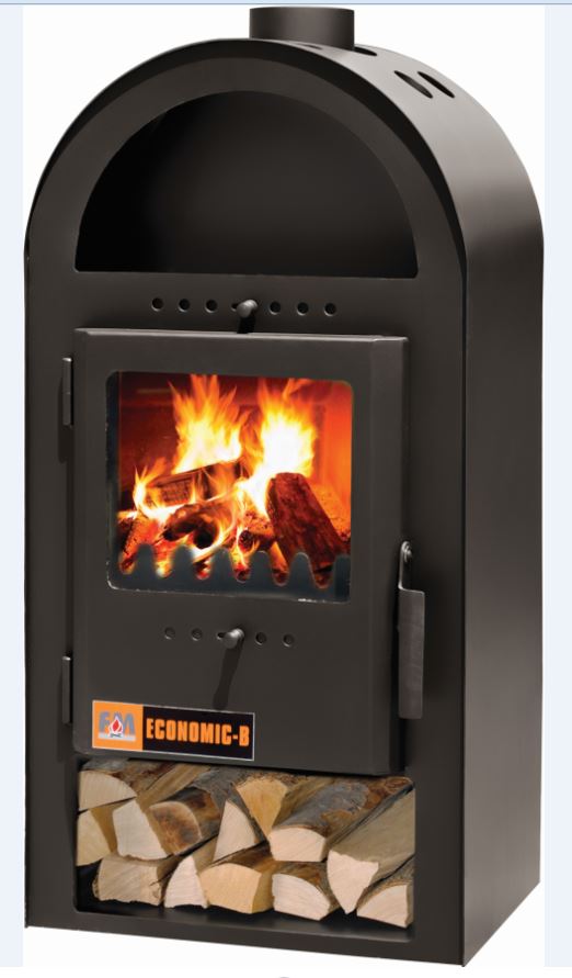 Semineu economic pe lemne B, 7 KW, 42 x 49 x 97 cm