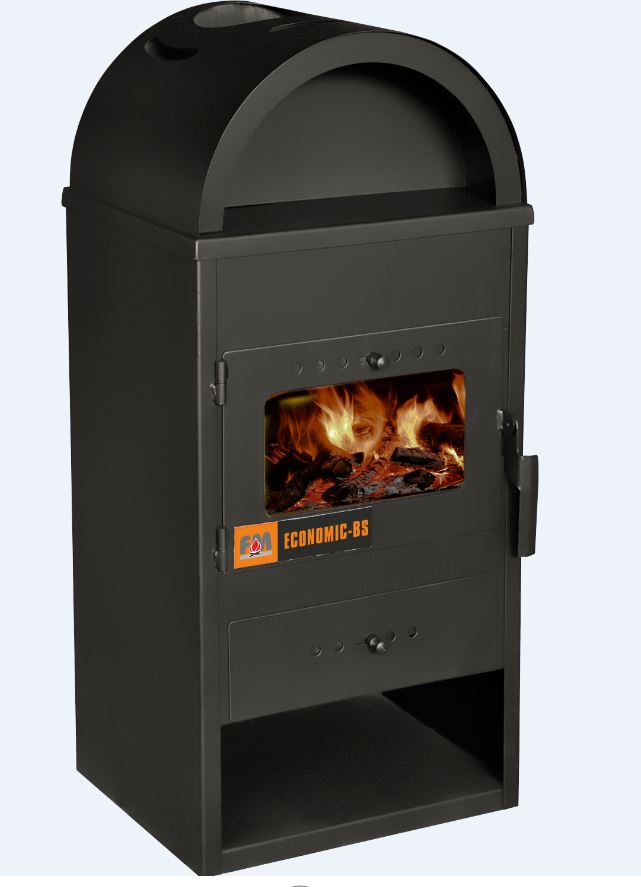 Semineu economic pe lemne BS, 9 KW, 44.5 x 37.5 x 97 cm