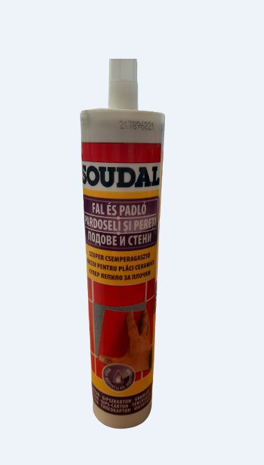Adeziv pentru gresie si faianta 24A SOUDAL, transparent, 300 ml
