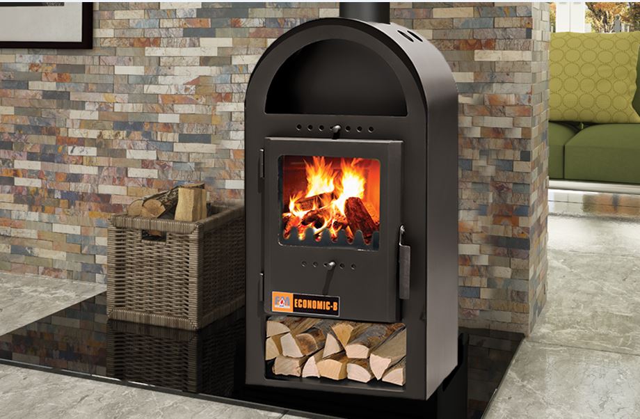 Semineu economic pe lemne B, 7 KW, 42 x 49 x 97 cm