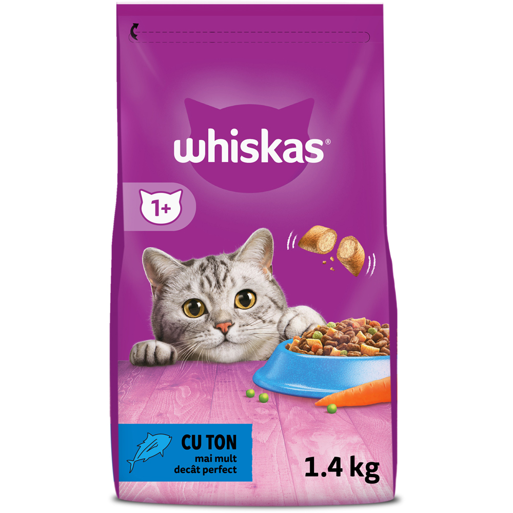 Hrana uscata pentru pisici WHISKAS, Adult, Ton, 1.4 kg