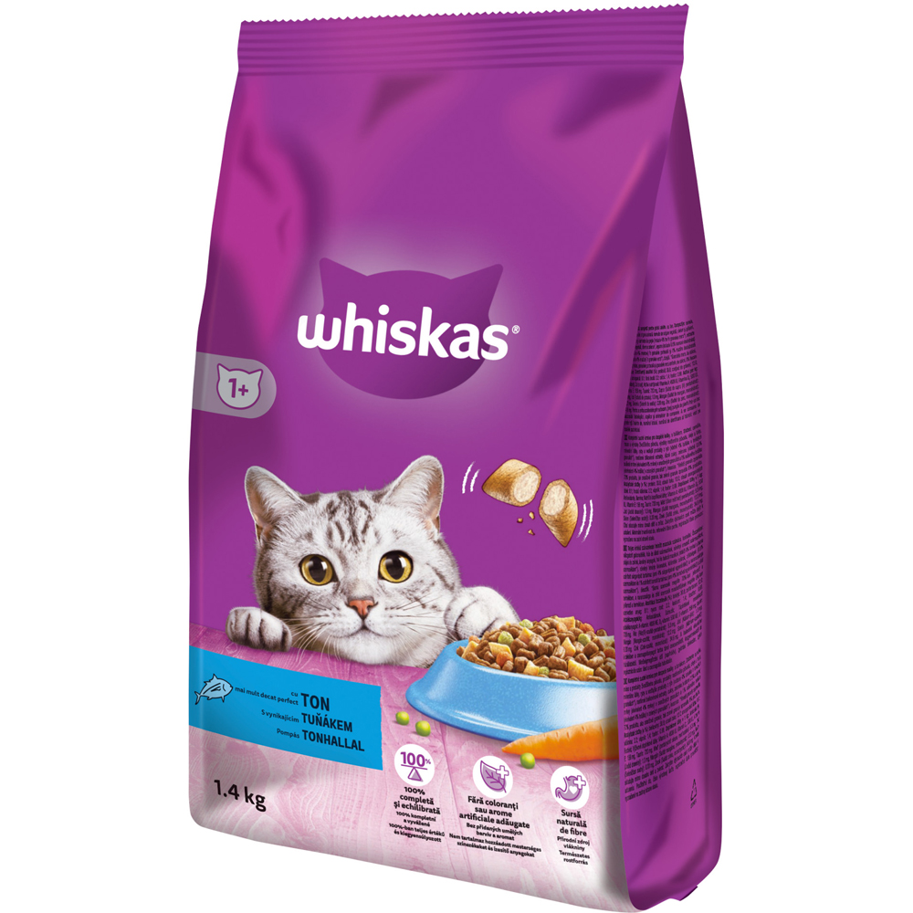 Hrana uscata pentru pisici WHISKAS, Adult, Ton, 1.4 kg