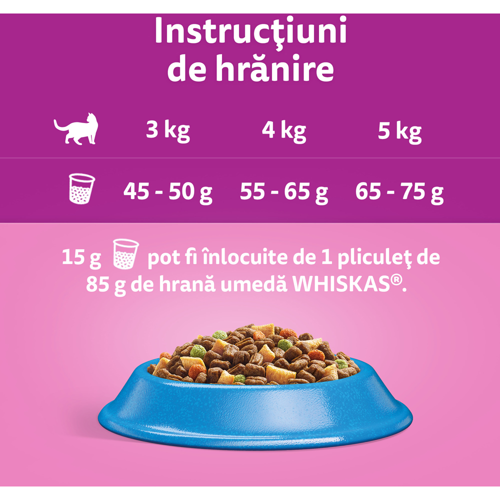 Hrana uscata pentru pisici WHISKAS, Adult, Ton, 1.4 kg
