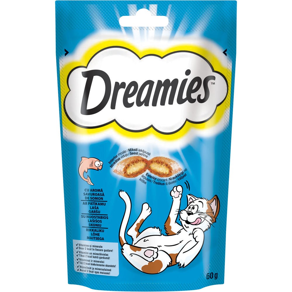 Recompensa pentru pisici DREAMIES, Snack, Somon, 60 g