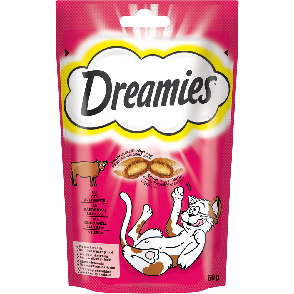 Recompensa pentru pisici DREAMIES, Snack, Vita, 60 g