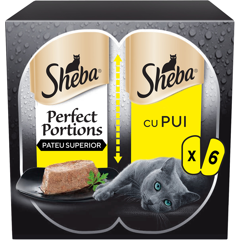 Hrana umeda pentru pisici SHEBA Perfect Portions, Adult, Pui, 6 x 37.5g