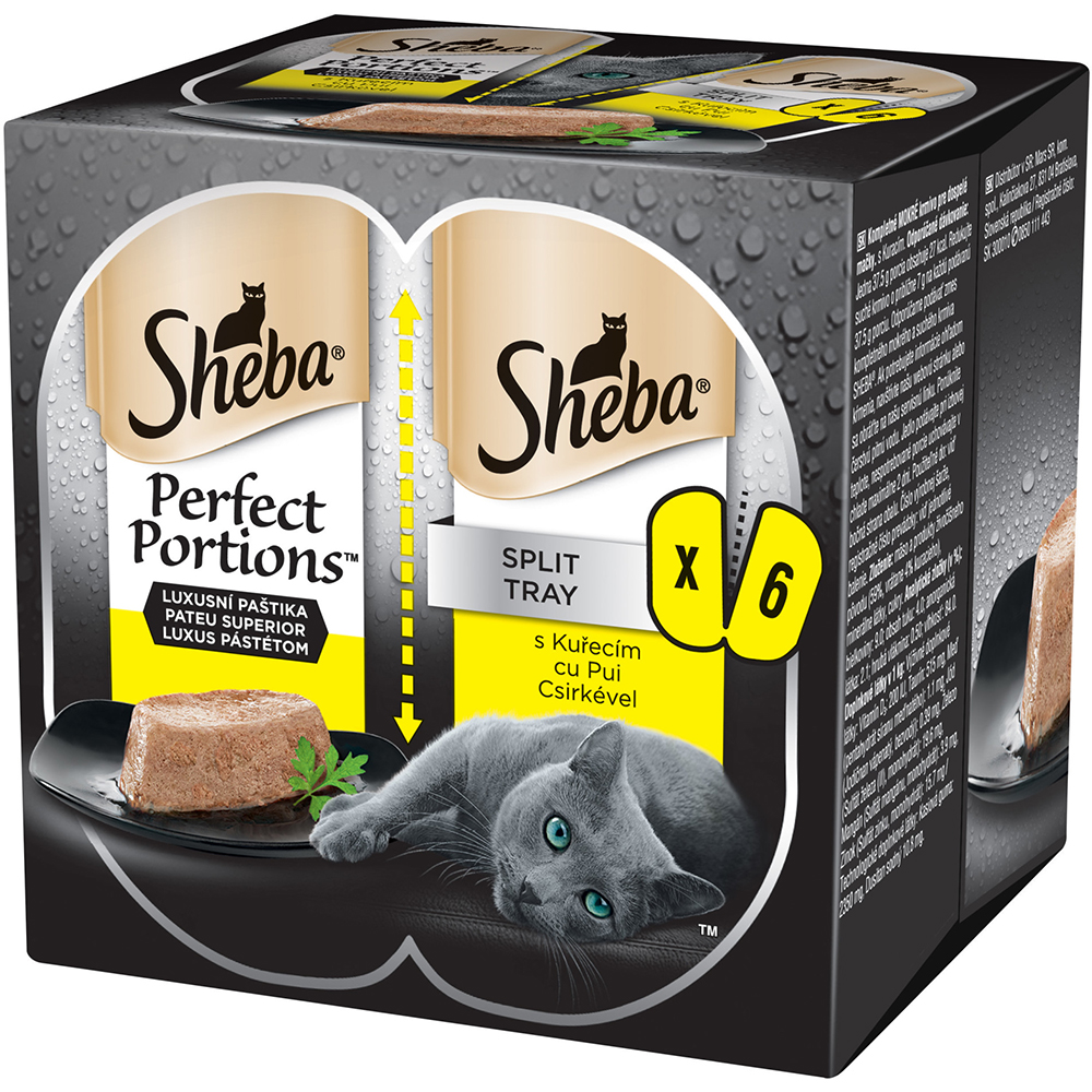 Hrana umeda pentru pisici SHEBA Perfect Portions, Adult, Pui, 6 x 37.5g