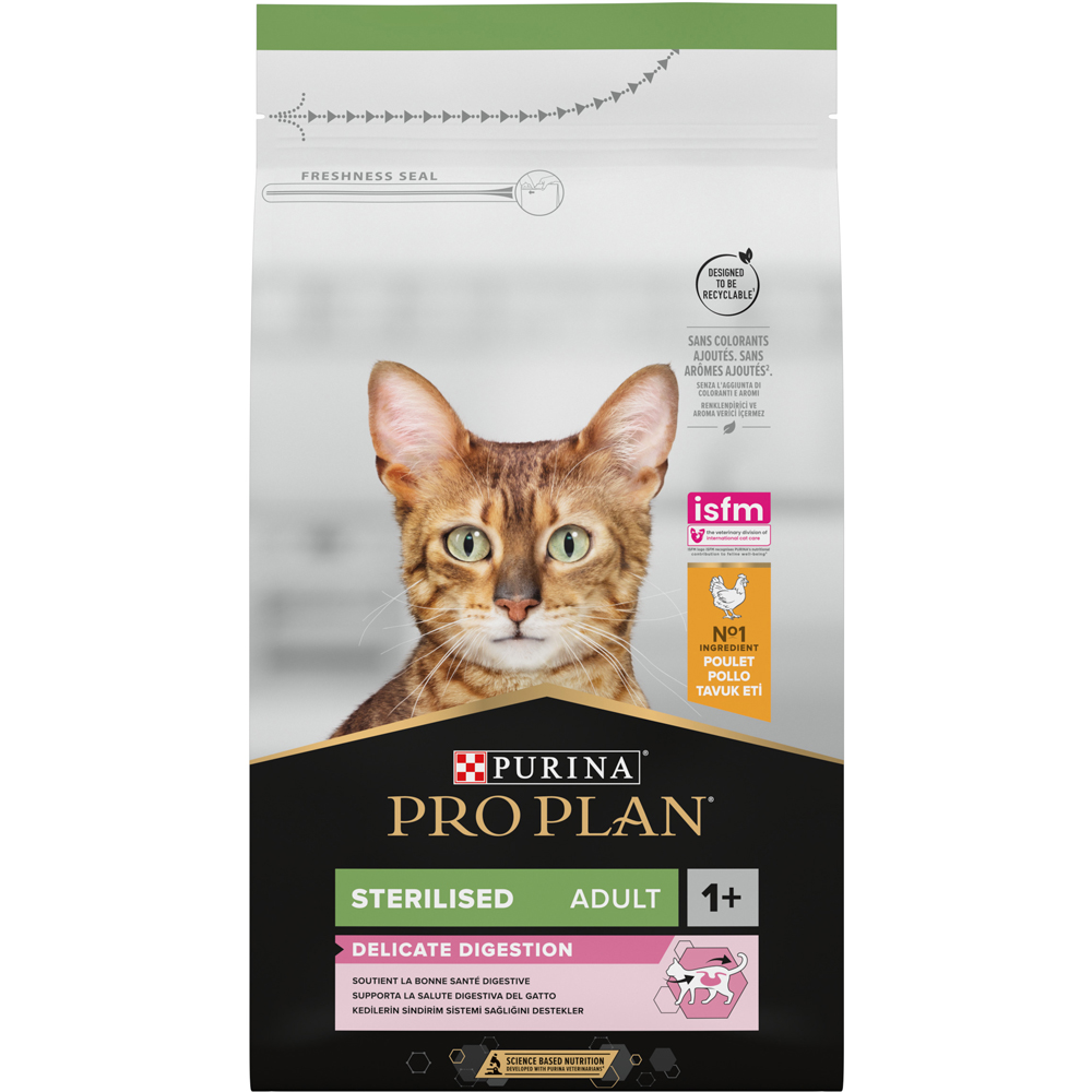 Hrana uscata pentru pisici PURINA PRO PLAN Delicate Digestion, Sterilised, Pui, 1.5 kg