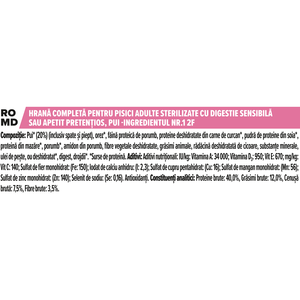 Hrana uscata pentru pisici PURINA PRO PLAN Delicate Digestion, Sterilised, Pui, 1.5 kg
