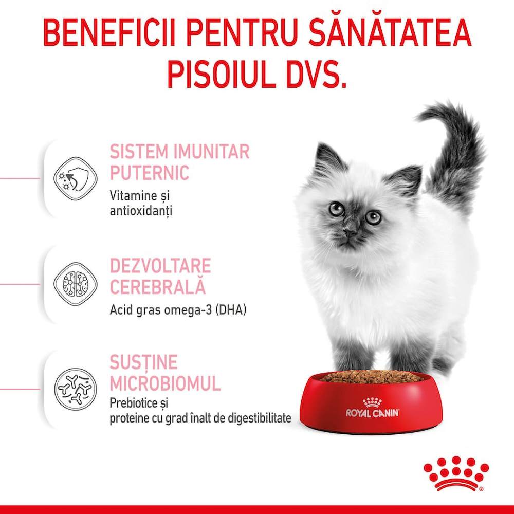 Hrana uscata pentru pisici ROYAL CANIN FHN Kitten, Junior, Pasare, 2 kg