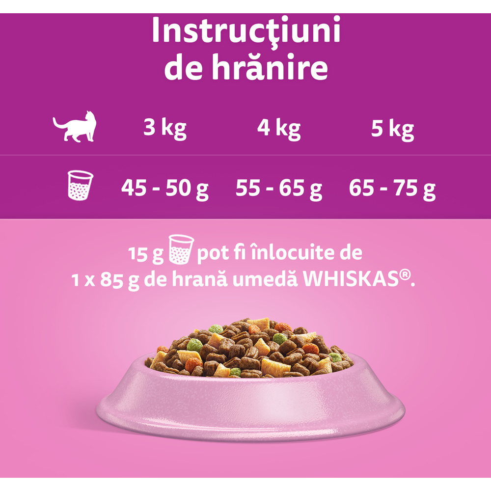 Hrana uscata pentru pisici WHISKAS, Adult, Somon, 1.4 kg