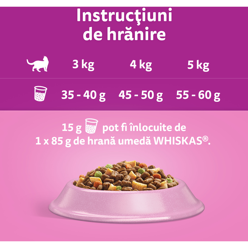 Hrana uscata pentru pisici WHISKAS, Sterile, Somon, 1.4 kg