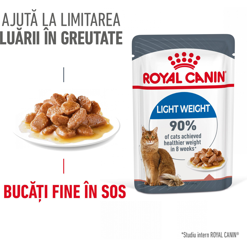 Hrana umeda pentru pisici ROYAL CANIN FCN Light Weight Care Gravy, Adult, 85 g