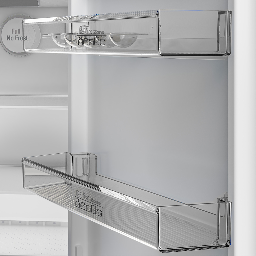 Combina frigorifica ARCTIC ARK60407E5NFS, Full No Frost, 355 l, H 203.5 cm, Clasa D, argintiu