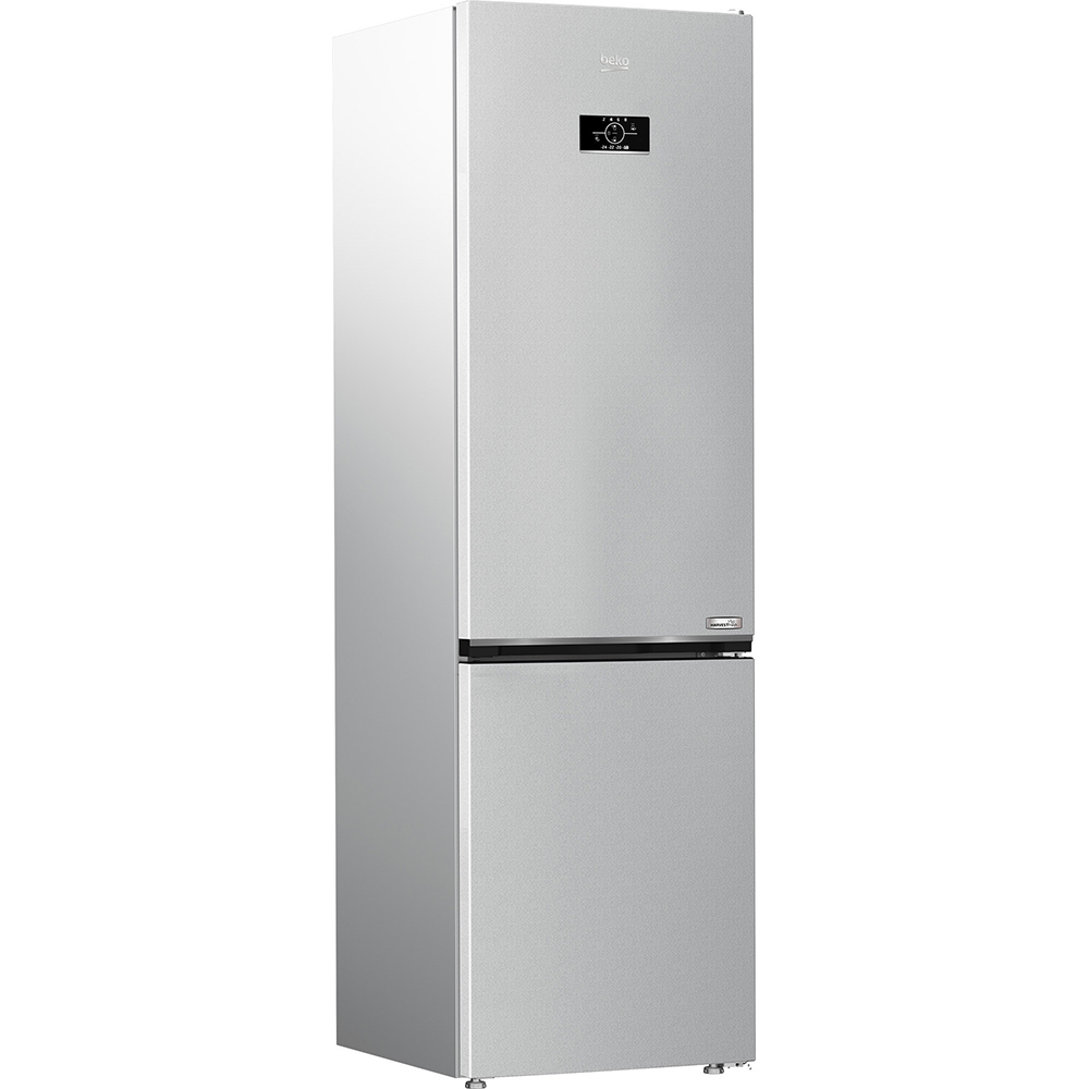 Combina frigorifica BEKO B3RCNA404HM, No Frost, 355 l, H 203.5 cm, Clasa E, gri lucios