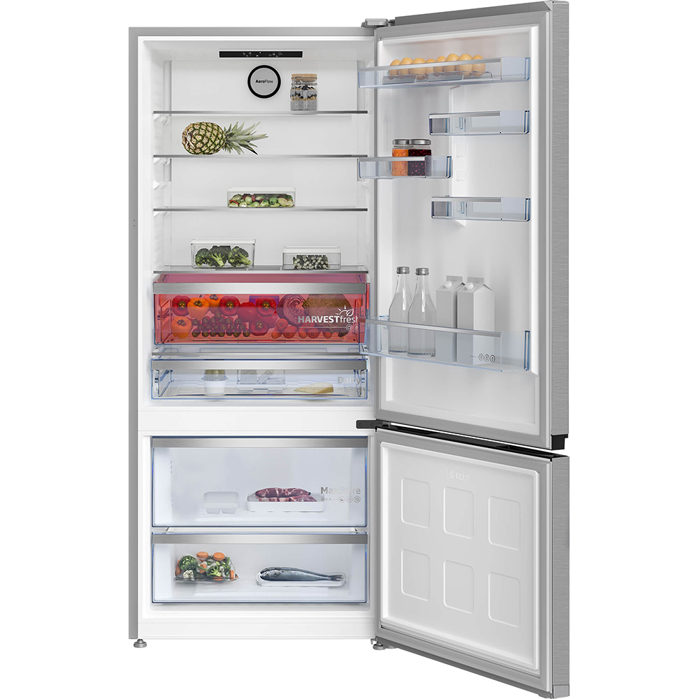 Combina frigorifica BEKO B3RCNE594HXB, No Frost, 551 l, H 187 cm, Clasa E, argintiu