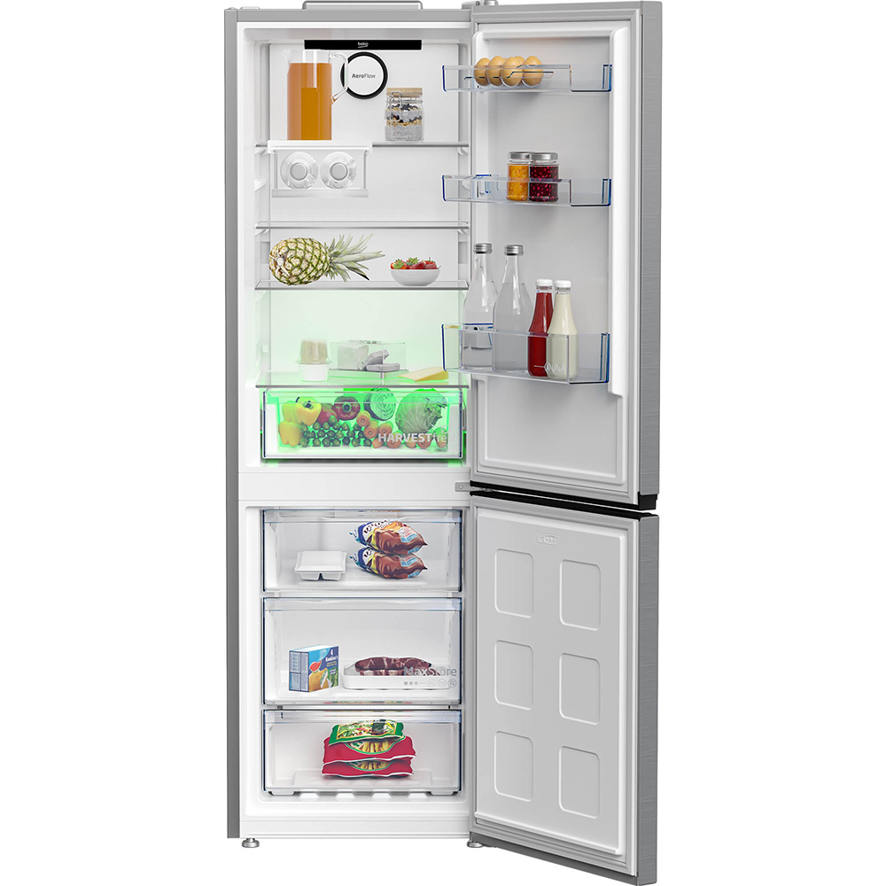 Combina frigorifica BEKO B5RCNA365HXB, No Frost, 316 L, H 186.5 cm, Clasa D, argintiu