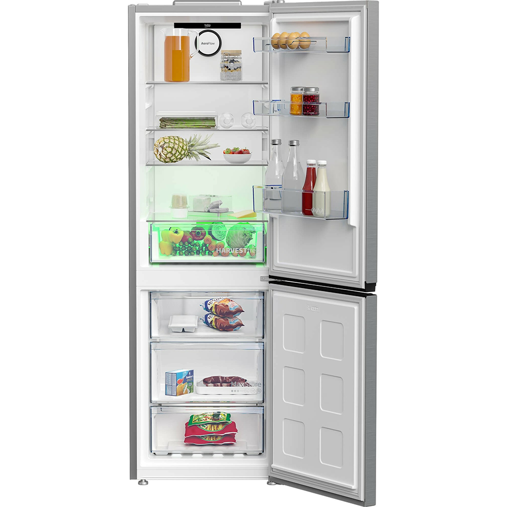 Combina frigorifica BEKO B5RCNA366HXB1, No Frost, 316 l, H 186 cm, Clasa C, argintiu