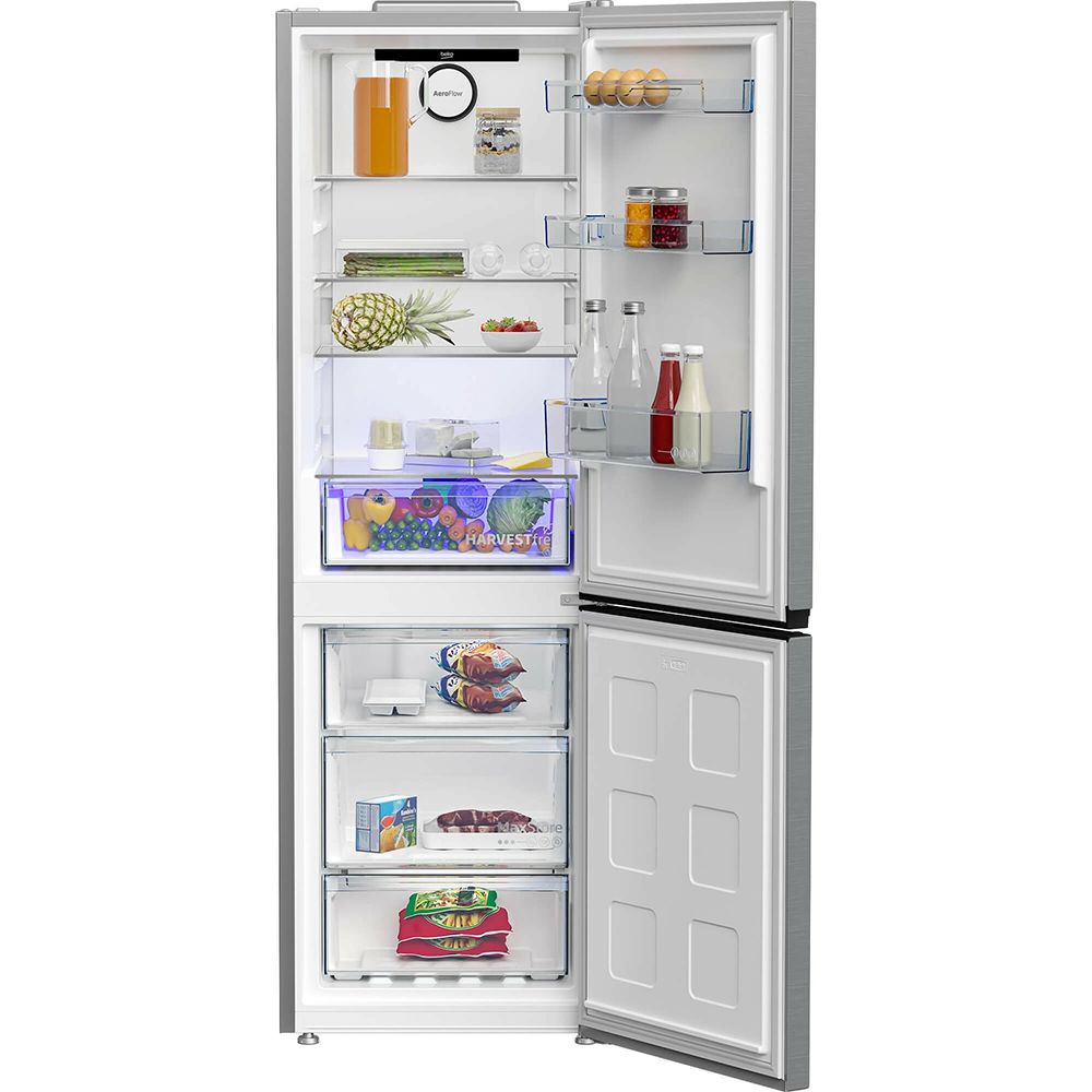 Combina frigorifica BEKO B5RCNA366HXB1, No Frost, 316 l, H 186 cm, Clasa C, argintiu