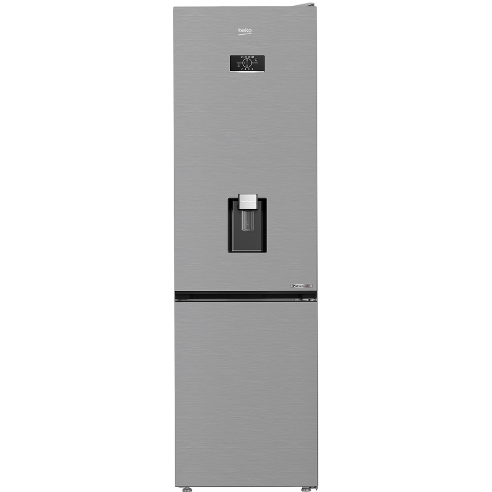 Combina frigorifica BEKO B5RCNA405HDXB, No Frost, 355 l, H 203 cm, Clasa D, Dozator apa, inox