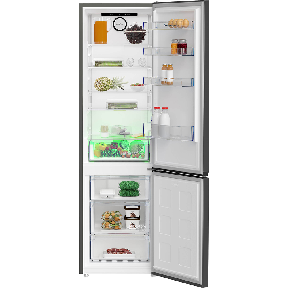 Combina frigorifica BEKO B5RCNA405HG, No Frost, 355 l, H 203.5 cm, Clasa D, gri