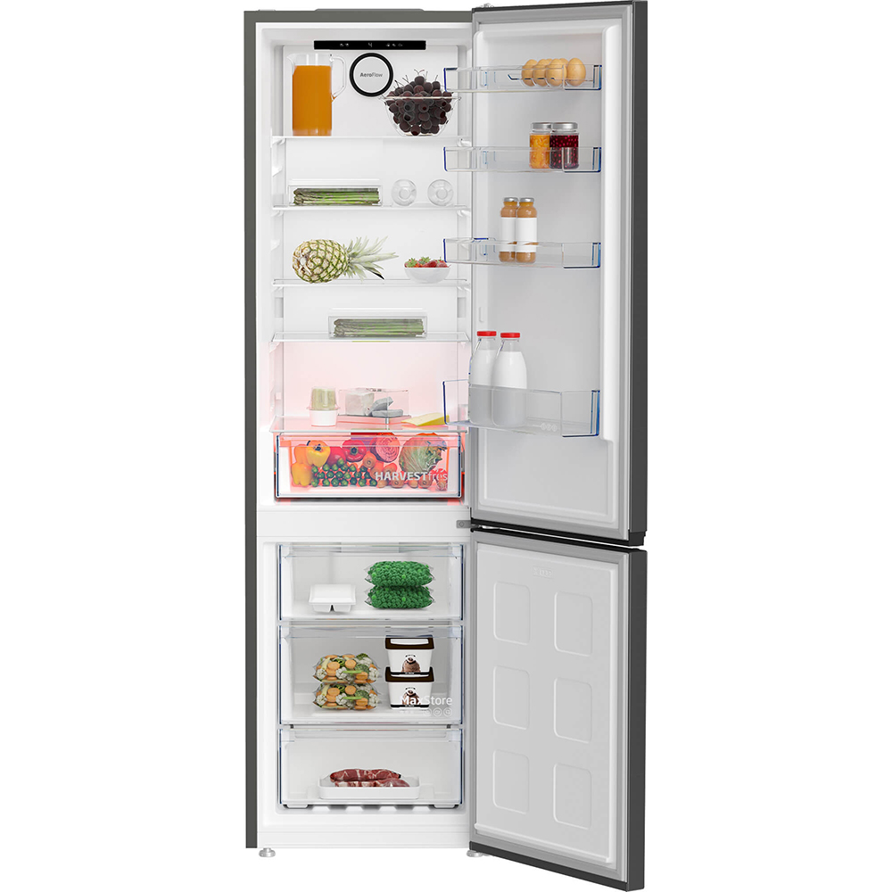 Combina frigorifica BEKO B5RCNA405HG, No Frost, 355 l, H 203.5 cm, Clasa D, gri