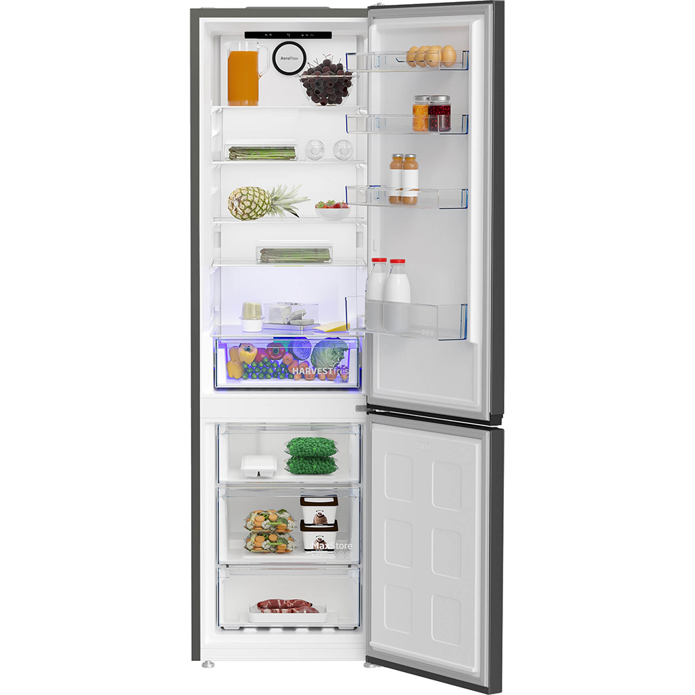 Combina frigorifica BEKO B5RCNA405HG, No Frost, 355 l, H 203.5 cm, Clasa D, gri