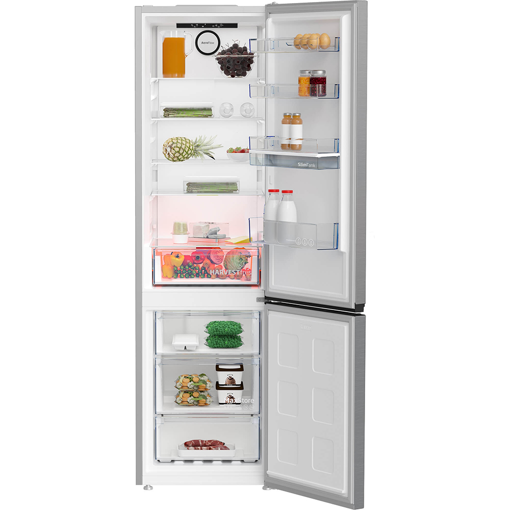 Combina frigorifica BEKO B5RCNA406DHXB1, No Frost, 355 l, H 203 cm, Clasa C, Dozator apa, inox