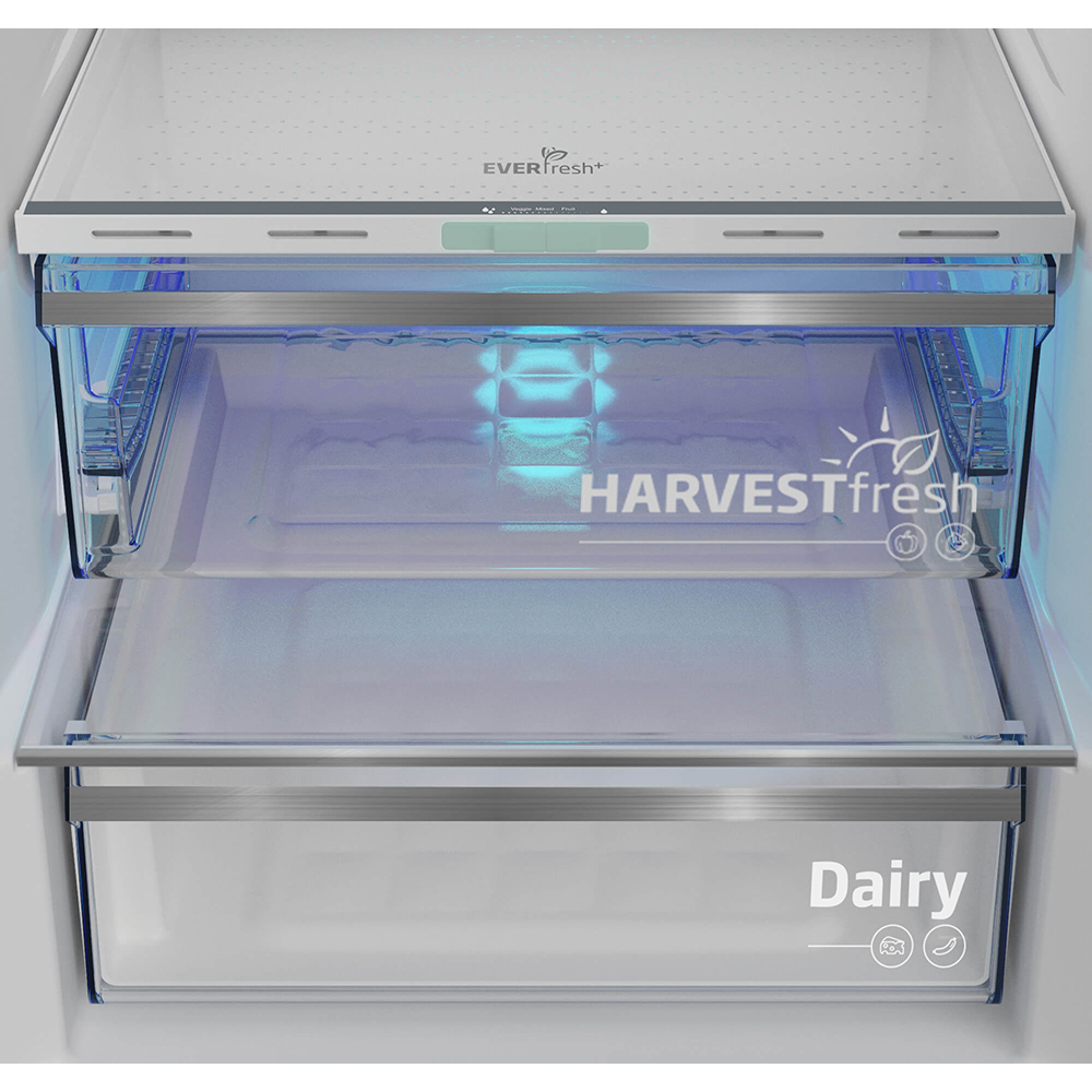 Combina frigorifica BEKO B5RCNA406LXBW, No Frost, 355 l, H 203 cm, Clasa C, argintiu