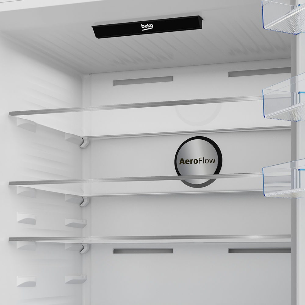 Combina frigorifica BEKO B5RCNE615ZXP, No Frost, 615 l, H 193.5 cm, Clasa D, argintiu