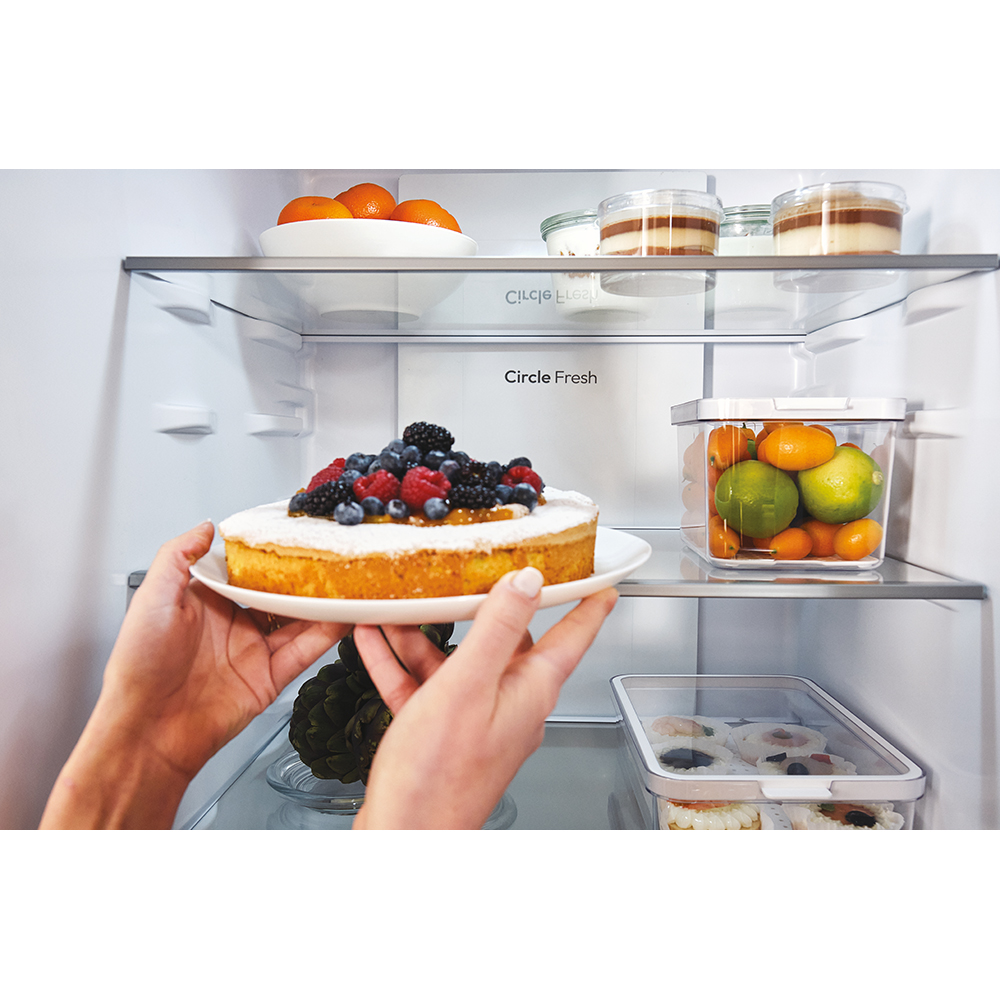 Combina frigorifica CANDY ECN2CQTEB206, Total No Frost, 409 l, H 205 cm, Clasa E, negru