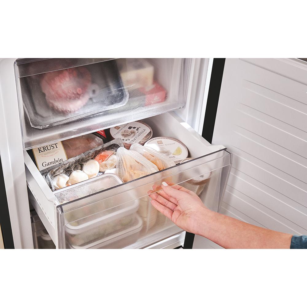 Combina frigorifica CANDY ECN2CQTEB206, Total No Frost, 409 l, H 205 cm, Clasa E, negru