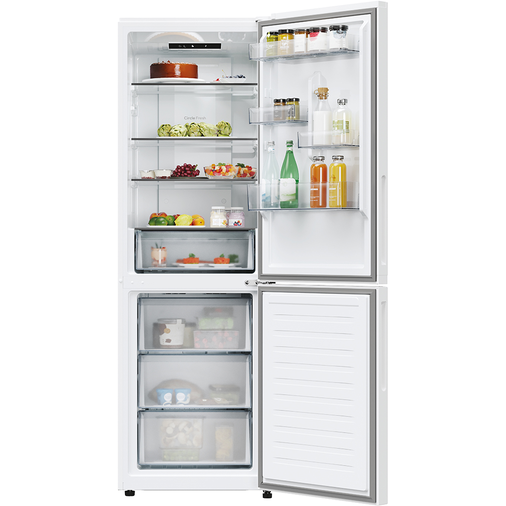 Combina frigorifica CANDY ECN2CQTEW186, Total No Frost, 355 l, H 185 cm, Clasa E, alb