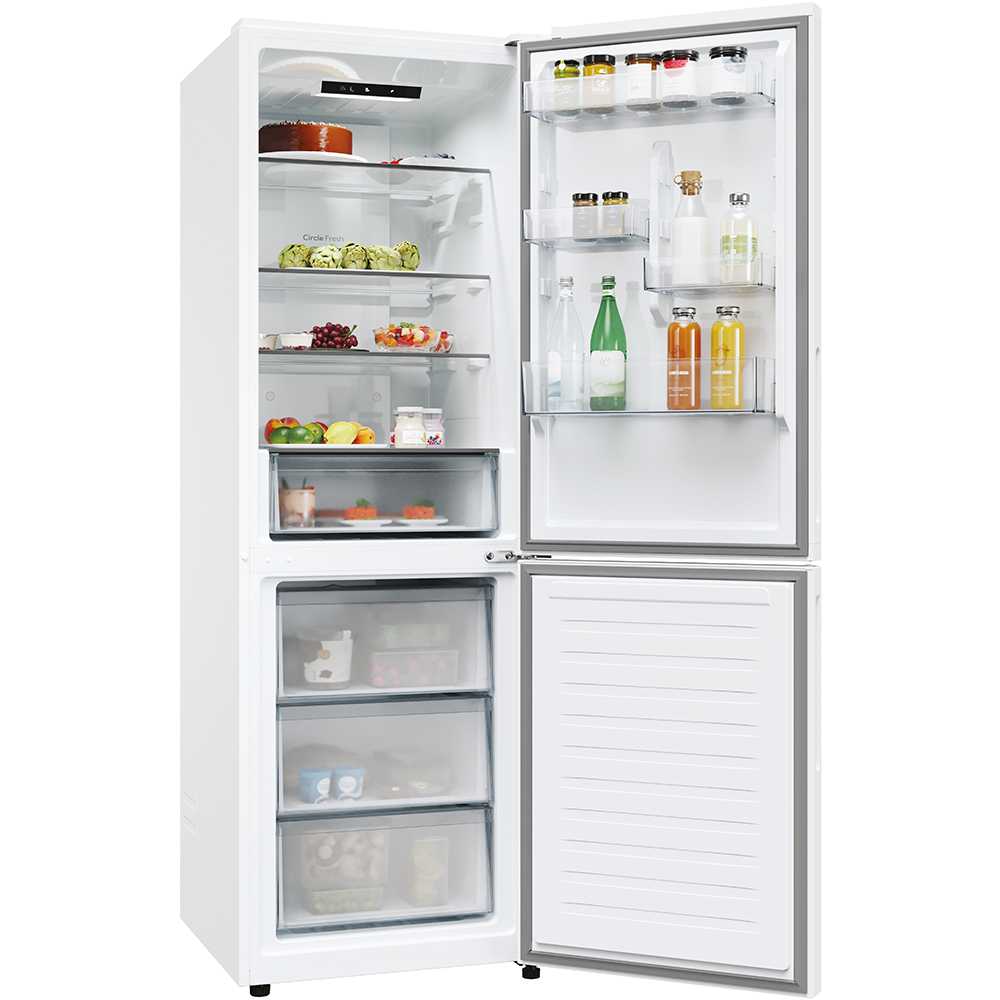 Combina frigorifica CANDY ECN2CQTEW186, Total No Frost, 355 l, H 185 cm, Clasa E, alb