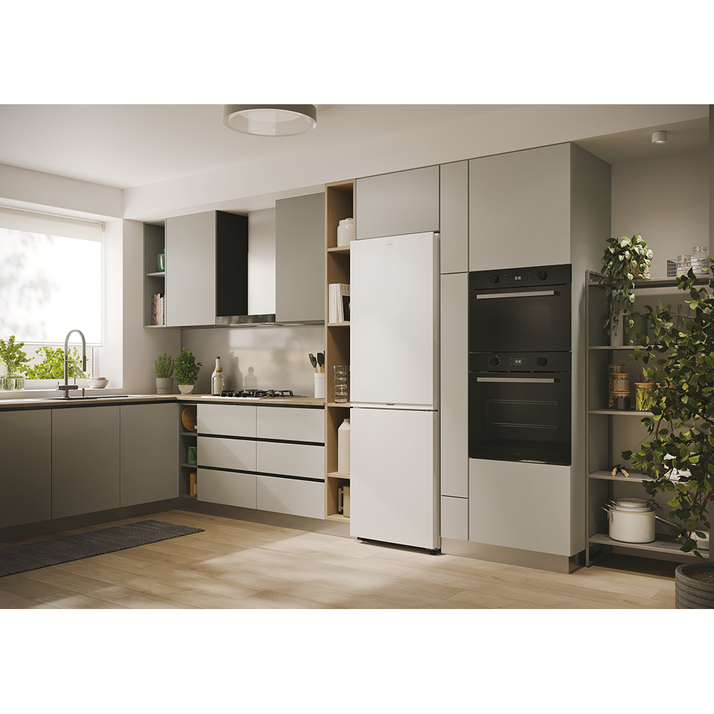 Combina frigorifica CANDY ECN2CQTEW186, Total No Frost, 355 l, H 185 cm, Clasa E, alb