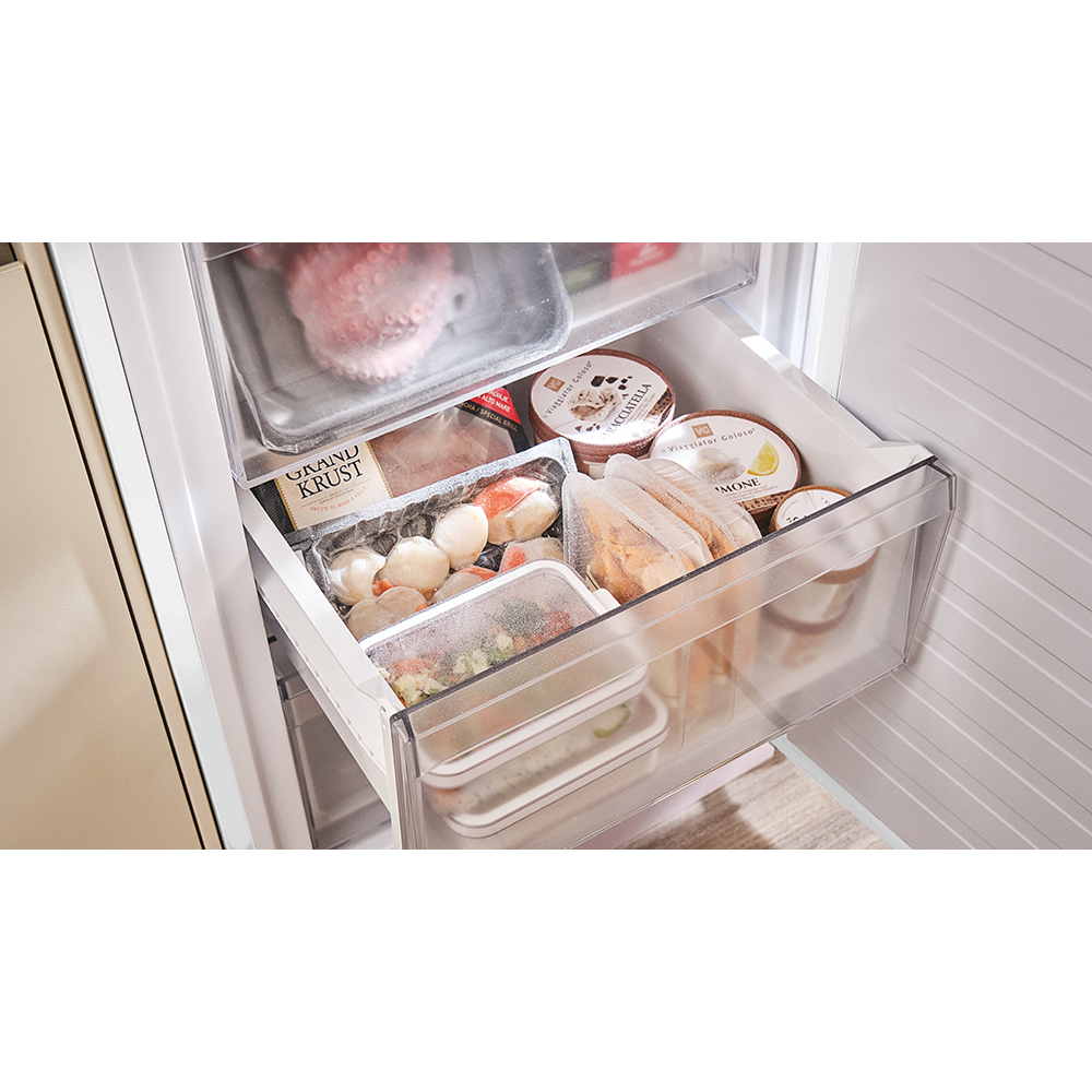 Combina frigorifica CANDY ECN2CQTEW186, Total No Frost, 355 l, H 185 cm, Clasa E, alb