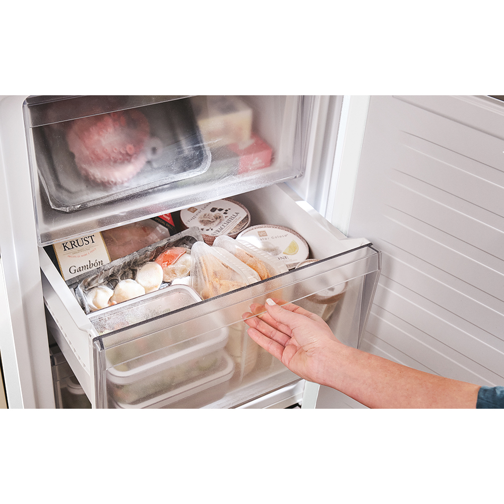 Combina frigorifica CANDY ECN2CQTEW186, Total No Frost, 355 l, H 185 cm, Clasa E, alb