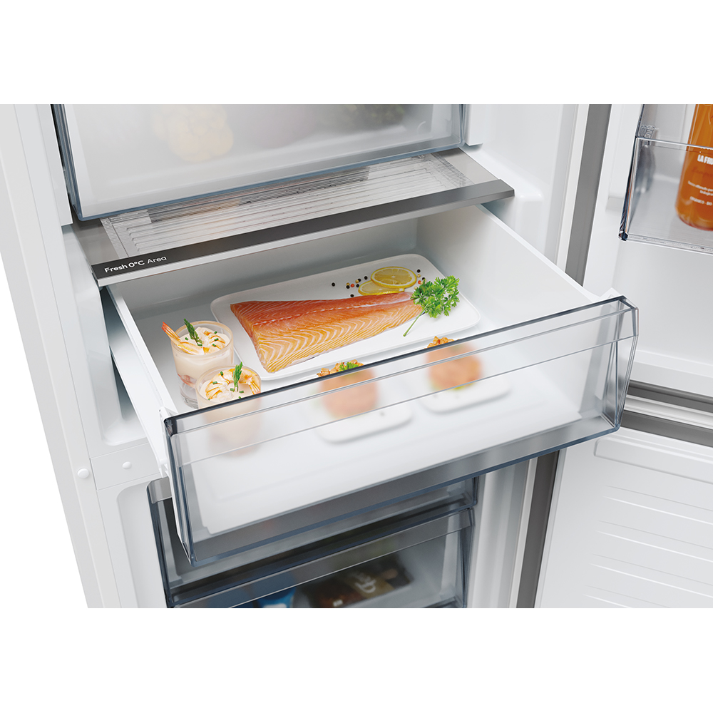 Combina frigorifica CANDY ECN2CQTEX206, Total No Frost, 409 l, H 205 cm, Clasa E, inox