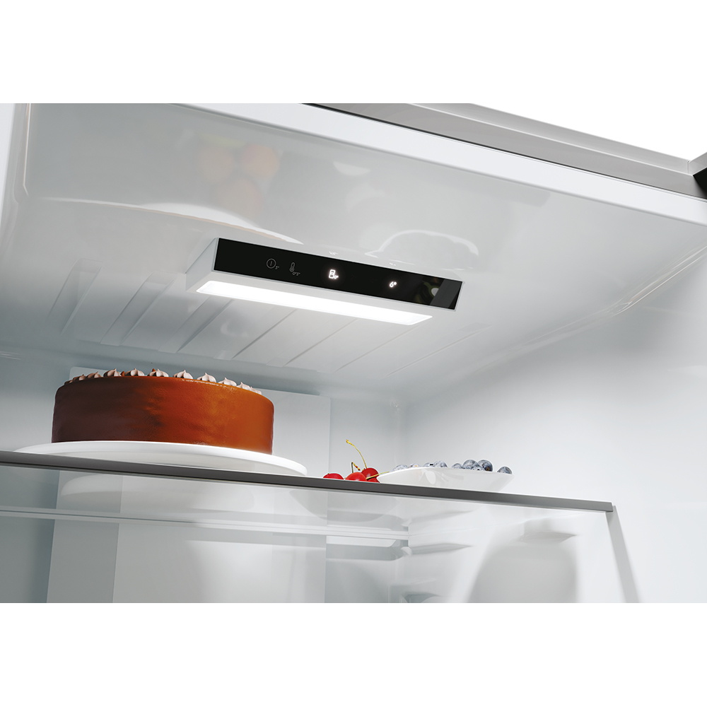 Combina frigorifica CANDY ECN2CQTEX206, Total No Frost, 409 l, H 205 cm, Clasa E, inox
