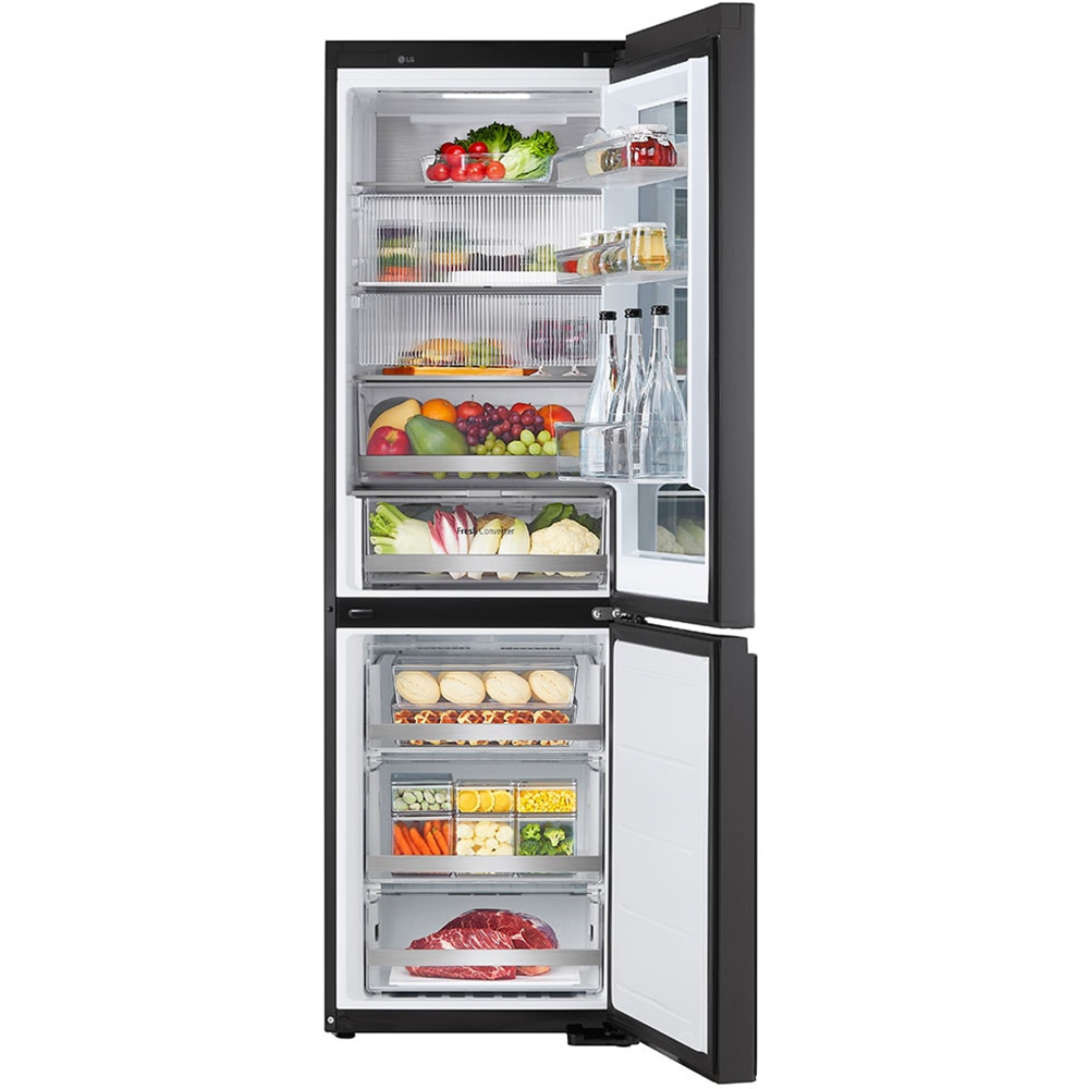 Combina frigorifica LG GBG5160CEV, No Frost, InstaView, 349 l, H 186 cm, Clasa C, Wi-Fi, negru