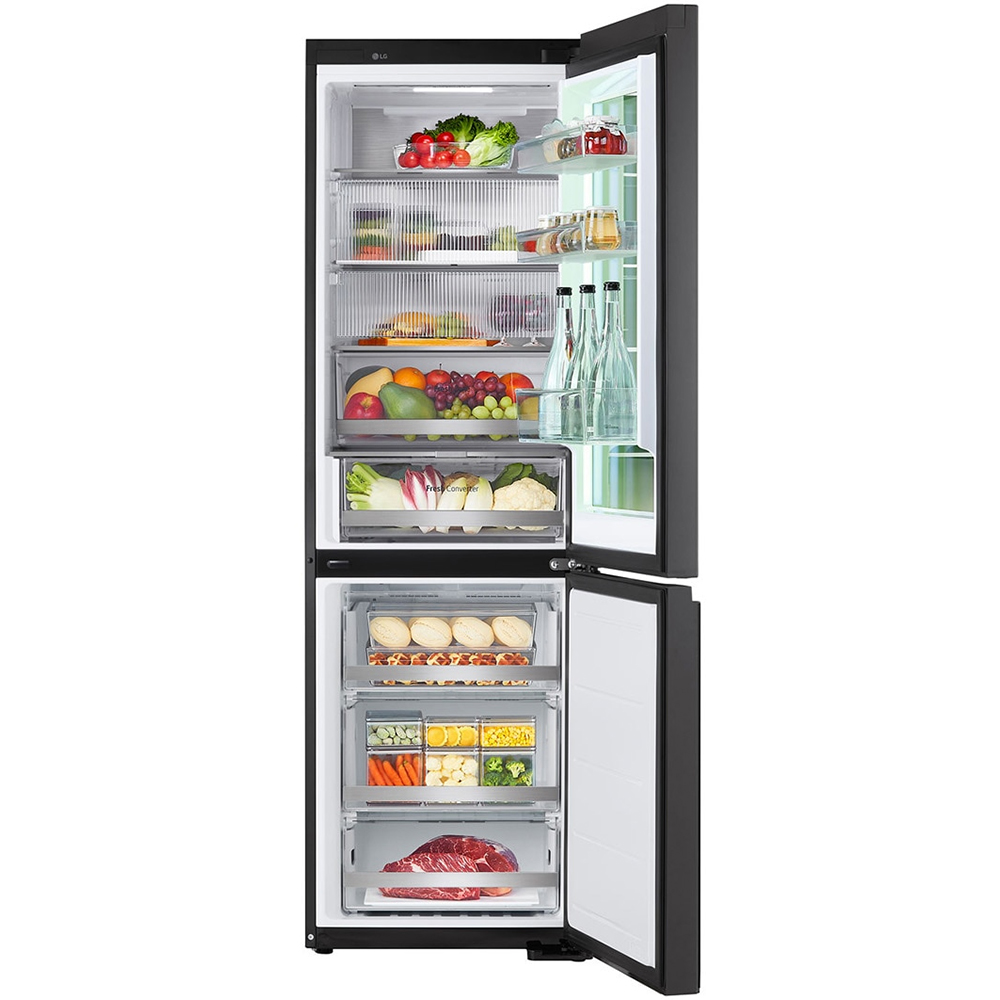 Combina frigorifica LG GBG7190CEV, No Frost, MoodUP, 349 l, H 186 cm, Clasa C, Wi-Fi, negru