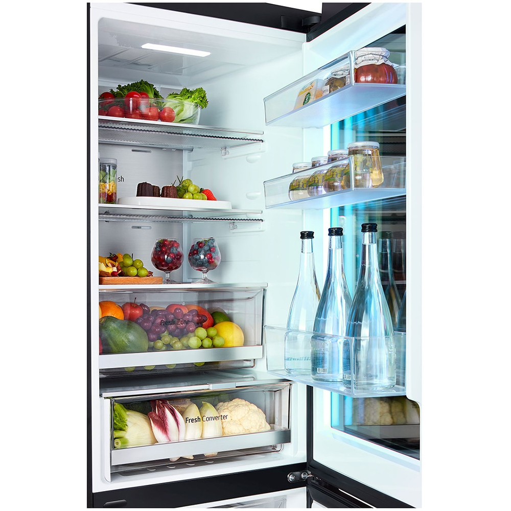 Combina frigorifica LG GBG719MDNN, No Frost, MoodUP, 352 l, H 187 cm, Clasa D, Wi-Fi, multicolor