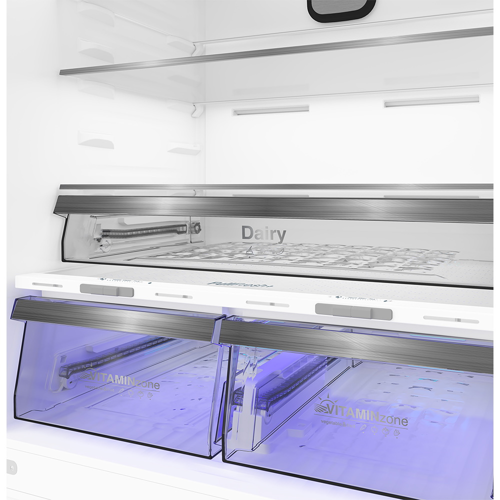 Combina frigorifica GRUNDIG GKPN6893FXD, No Frost, 615 l, H 193 cm, Clasa D, dark inox