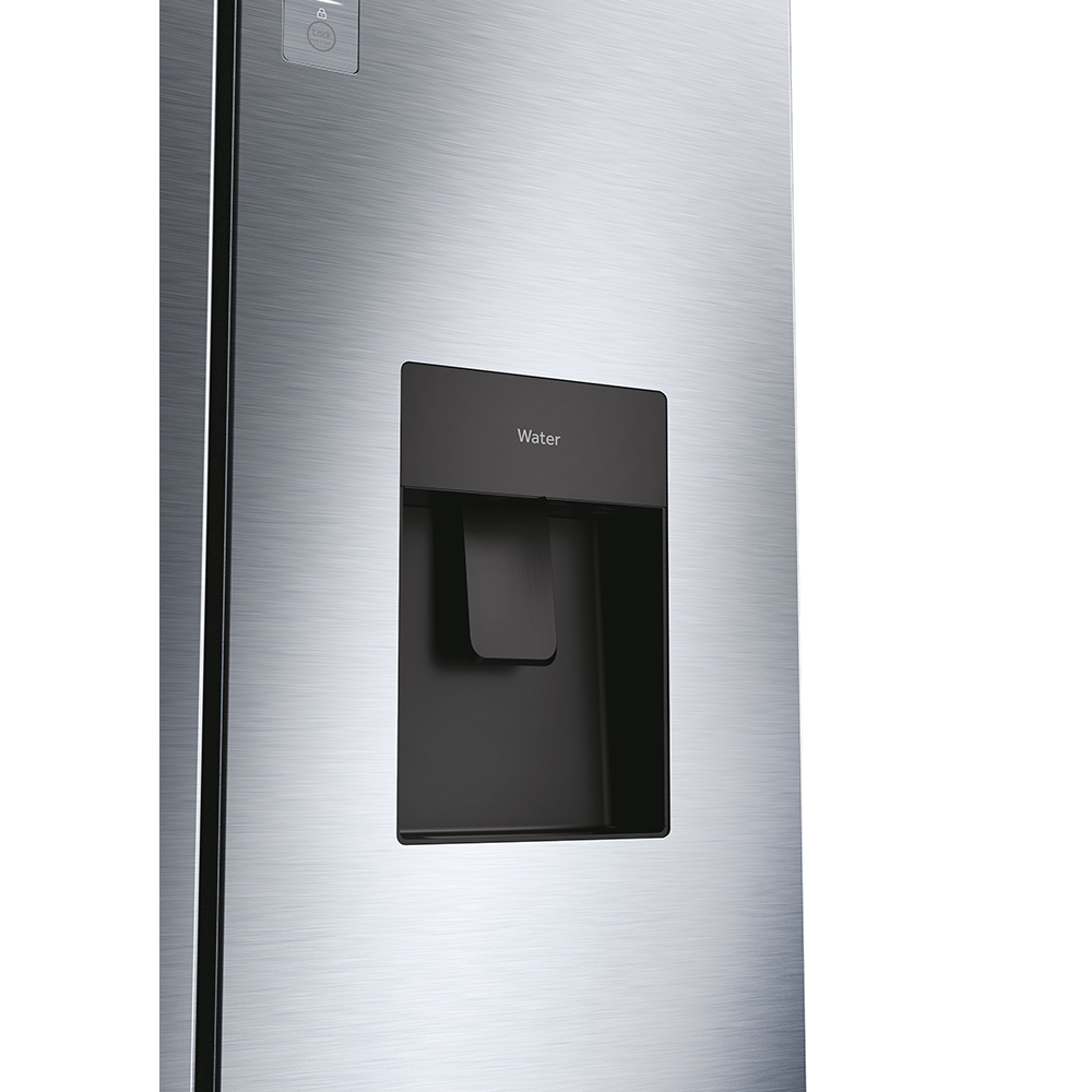 Side by Side HAIER HFR5720EWMG, Total No Frost, 477 l, H 201 cm, Clasa E, Dozator apa, argintiu