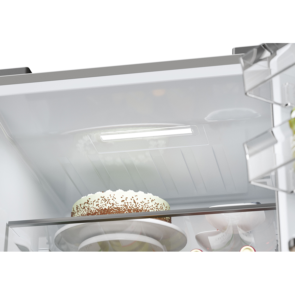Combina frigorifica HAIER HTW5618DNPT, Total No Frost, 360 l, H 185 cm, Clasa D, Wi-Fi, negru